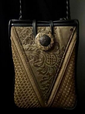 Randall Herold one of a kind Italian leather crossbody handbag